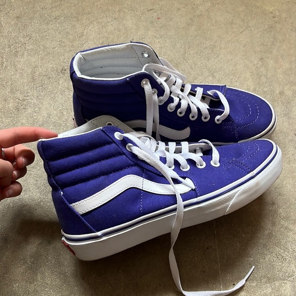 Vans Shoes - Custom purple high top vans. Worn once